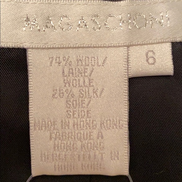 Magaschoni wool/silk blazer jet black size 6 NWT - Picture 5 of 9